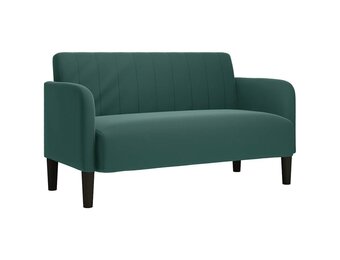vidaXL Loveseat bank 109 cm fluweel donkergroen