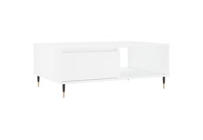 Salontafel 90x60x35 cm Bewerkt Hout Wit - 33% Korting