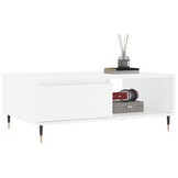vidaXL Salontafel 90x60x35 cm bewerkt hout wit