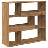 vidaXL Kamerscherm 100x33x94,5 cm bewerkt hout artisanaal eikenkleur