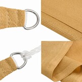 vidaXL Zonnezeil 160 g/m² rechthoekig 3x4 m HDPE zandkleurig