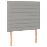 vidaXL Hoofdbord lichtgrijs 100x5x118/128 cm stof