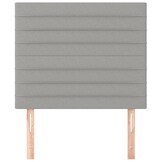 vidaXL Hoofdbord lichtgrijs 100x5x118/128 cm stof