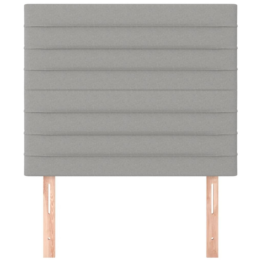 vidaXL Hoofdbord lichtgrijs 100x5x118/128 cm stof