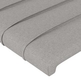 vidaXL Hoofdbord lichtgrijs 100x5x118/128 cm stof