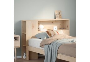 Hoofdbord met Opbergruimte - Massief Grenenhout (75 cm matras) - 34% Korting
