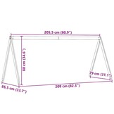 vidaXL Kinderbedhuisje 209x85,5x88 cm massief grenenhout