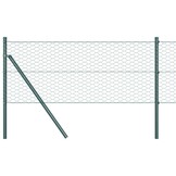 vidaXL Hexagon Hek 0,4 x 50 m PVC Groen
