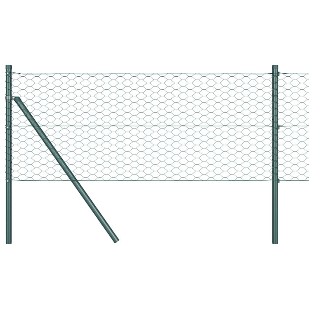 vidaXL Hexagon Hek 0,4 x 50 m PVC Groen