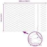 vidaXL Hexagon Hek 0,4 x 50 m PVC Groen