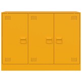 vidaXL Dressoir 99x39x73 cm staal mosterdgeel