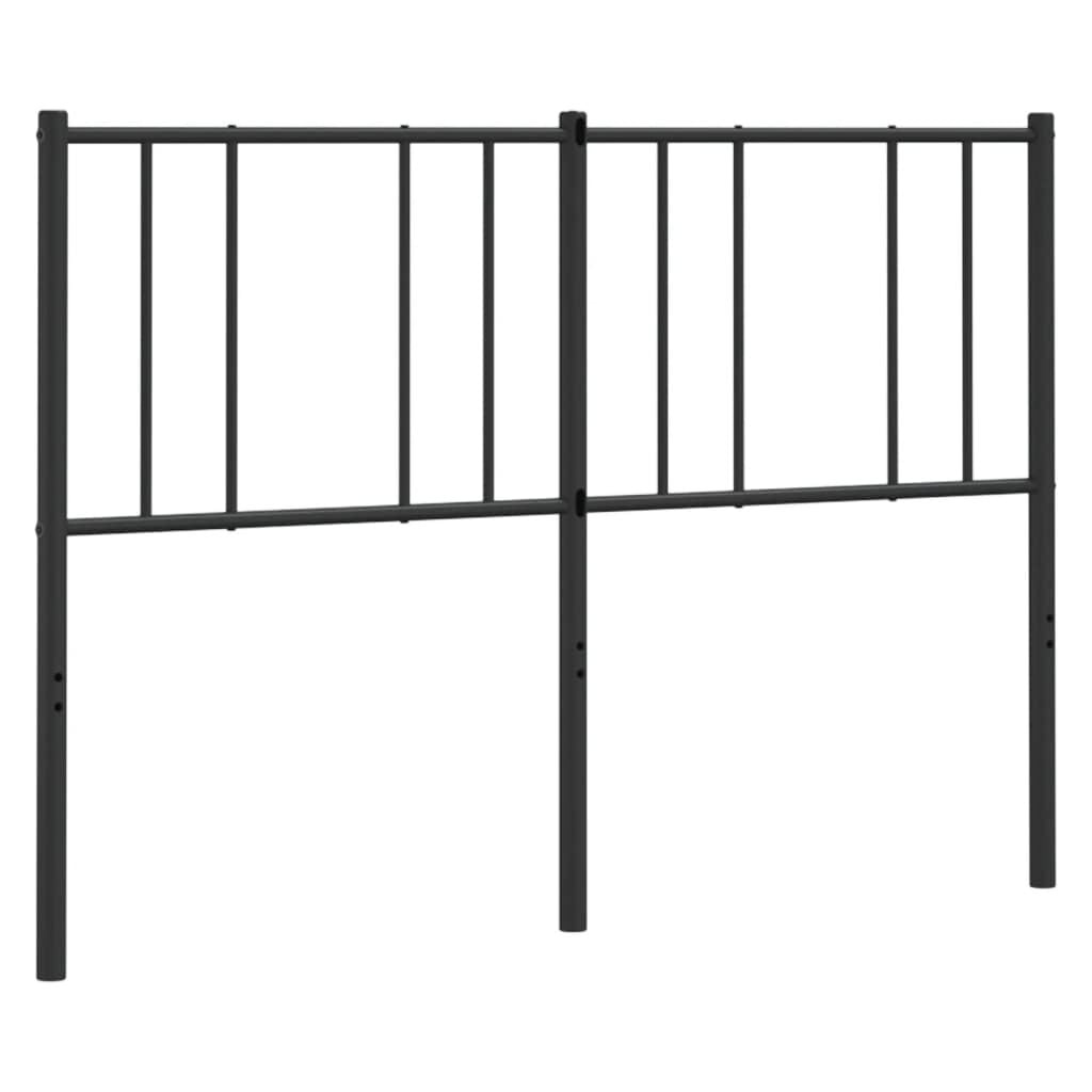 vidaXL Vervangend hoofdbord 135 cm metaal zwart