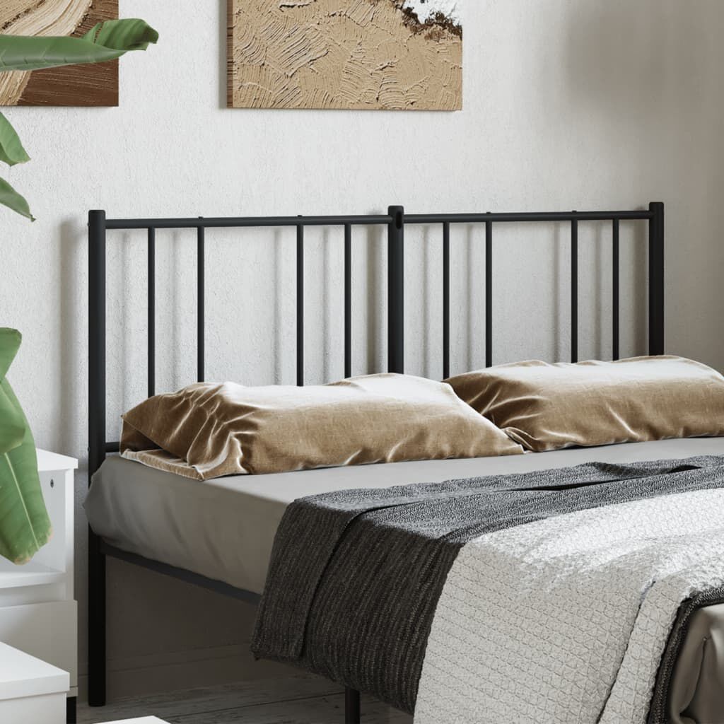 vidaXL Vervangend hoofdbord 135 cm metaal zwart
