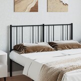 vidaXL Vervangend hoofdbord 135 cm metaal zwart