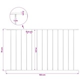 vidaXL Schuttingpaneel Woerden gepoedercoat staal 163x75 cm wit