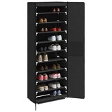 vidaXL Schoenenkast 60x30x166 cm stof zwart