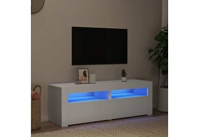 Tv-meubel met LED-verlichting 120 cm Wit - 34% Korting