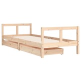 vidaXL Kinderbedframe met lades 80x200 cm massief grenenhout