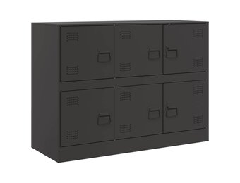 vidaXL Dressoir 99x39x73 cm staal zwart