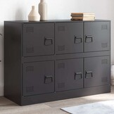 vidaXL Dressoir 99x39x73 cm staal zwart