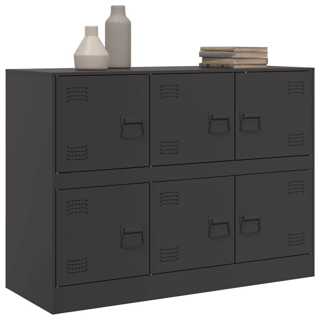vidaXL Dressoir 99x39x73 cm staal zwart