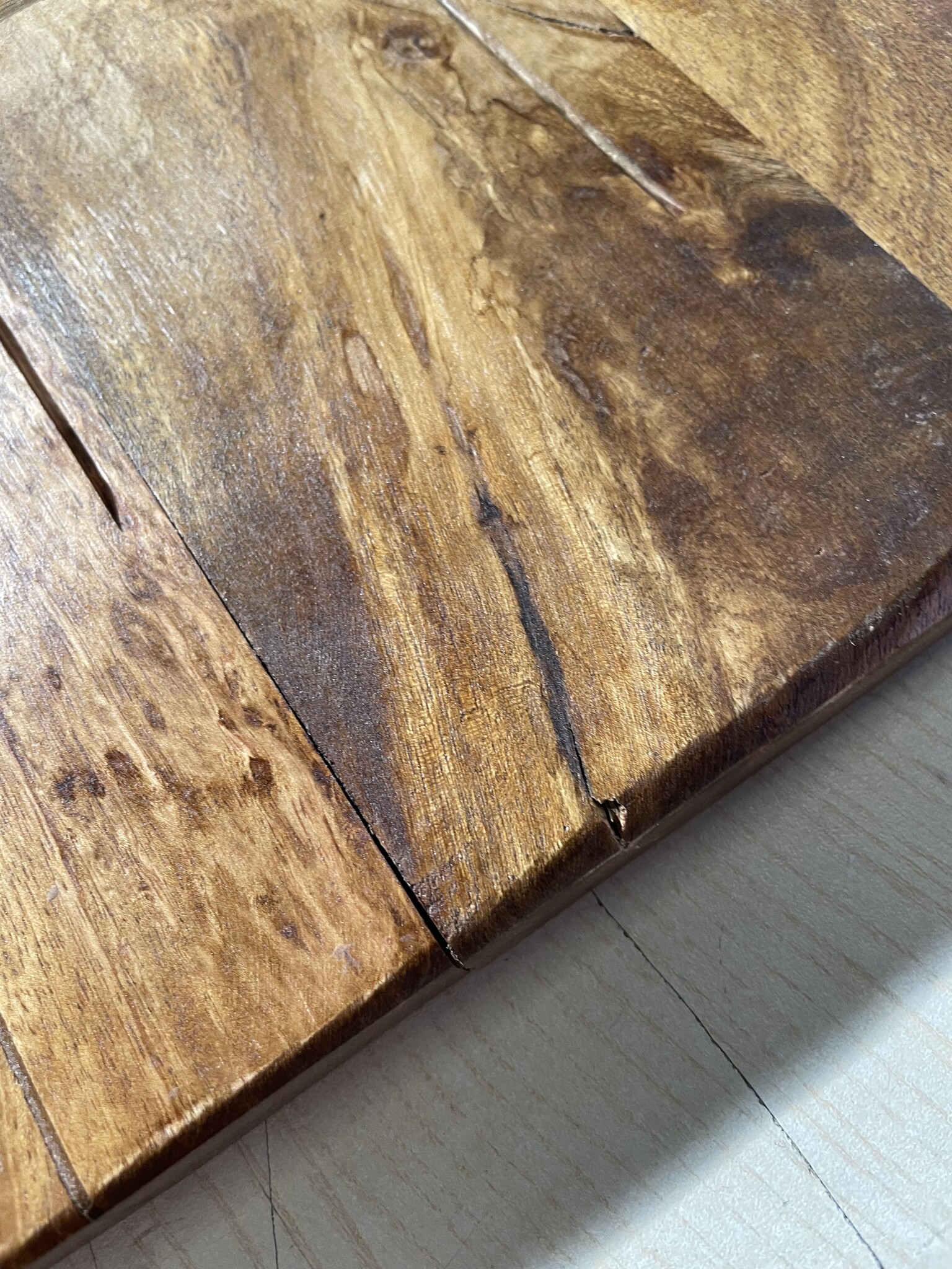 vidaXL Tafelblad met natuurlijke rand 120x40x2,5 cm massief mangohout