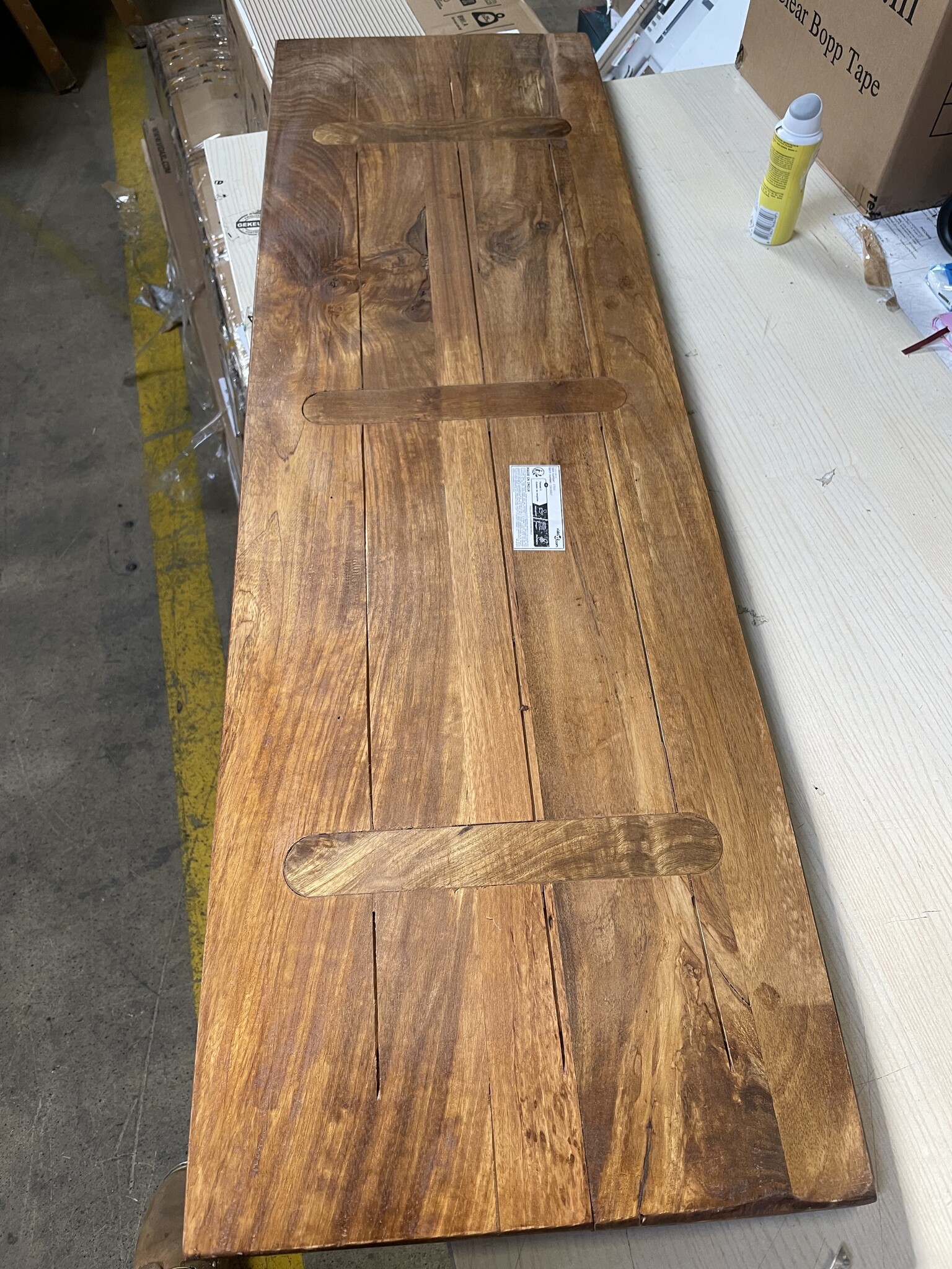 vidaXL Tafelblad met natuurlijke rand 120x40x2,5 cm massief mangohout
