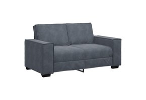 Donkergrijze fluwelen 2-zitsbank 120 cm (54% korting)