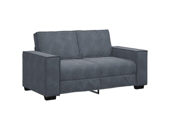 vidaXL Tweezitsbank 120 cm fluweel donkergrijs