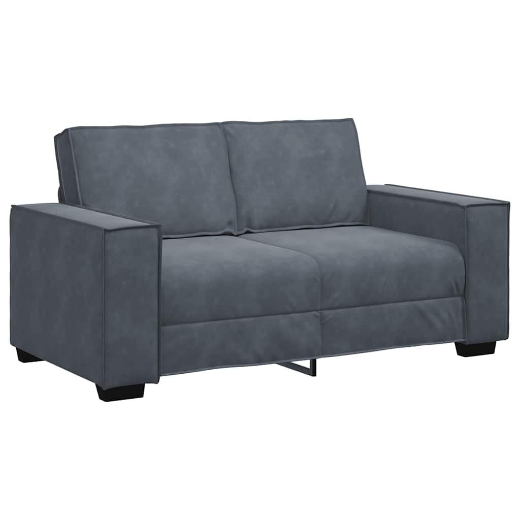 vidaXL Tweezitsbank 120 cm fluweel donkergrijs