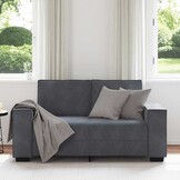 vidaXL Tweezitsbank 120 cm fluweel donkergrijs