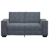 vidaXL Tweezitsbank 120 cm fluweel donkergrijs