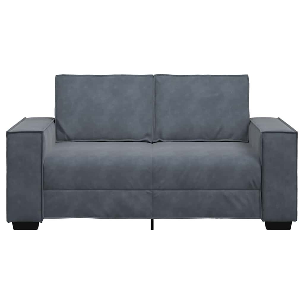 vidaXL Tweezitsbank 120 cm fluweel donkergrijs