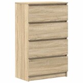vidaXL Dressoir 60x35x98,5 cm bewerkt hout sonoma eikenkleurig