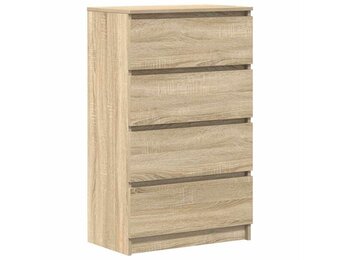 vidaXL Dressoir 60x35x98,5 cm bewerkt hout sonoma eikenkleurig
