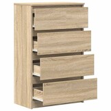 vidaXL Dressoir 60x35x98,5 cm bewerkt hout sonoma eikenkleurig
