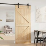 vidaXL Deur 90x210 cm massief grenenhout