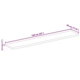 vidaXL Tafelblad met natuurlijke rand 160x30x2,5 cm massief mangohout