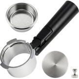 51 mm bodemloze filterdrager met 3 oren voor DeLonghi Dedica EC680/EC685/EC885/EC890, Smeg ECF01, Krups Barista met Puck Screen