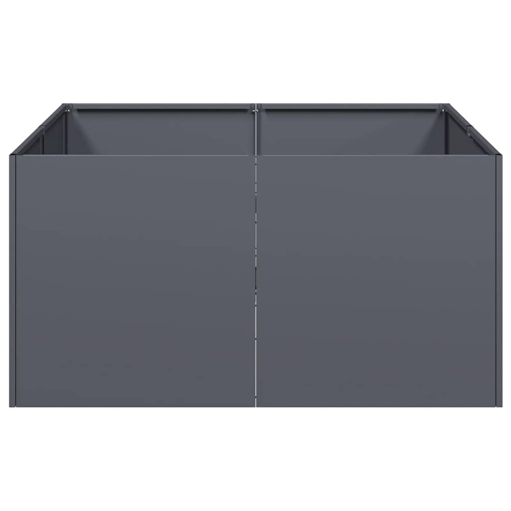 vidaXL Plantenbak 80x80x40 cm koudgewalst staal antracietkleurig