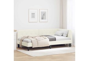 vidaXL Hoekbedframe Crème - 100 x 200 cm - 34% Korting