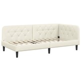 vidaXL Hoekbedframe Crème 100 x 200 cm Fluweel