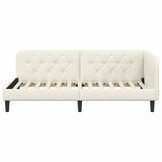 vidaXL Hoekbedframe Crème 100 x 200 cm Fluweel