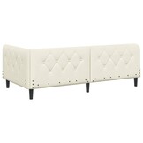 vidaXL Hoekbedframe Crème 100 x 200 cm Fluweel