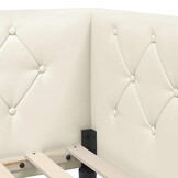 vidaXL Hoekbedframe Crème 100 x 200 cm Fluweel