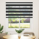vidaXL Zebra rolgordijn 130x100 cm stofbreedte 125,9 cm zwart