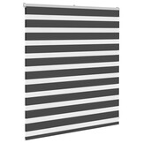 vidaXL Zebra rolgordijn 130x100 cm stofbreedte 125,9 cm zwart