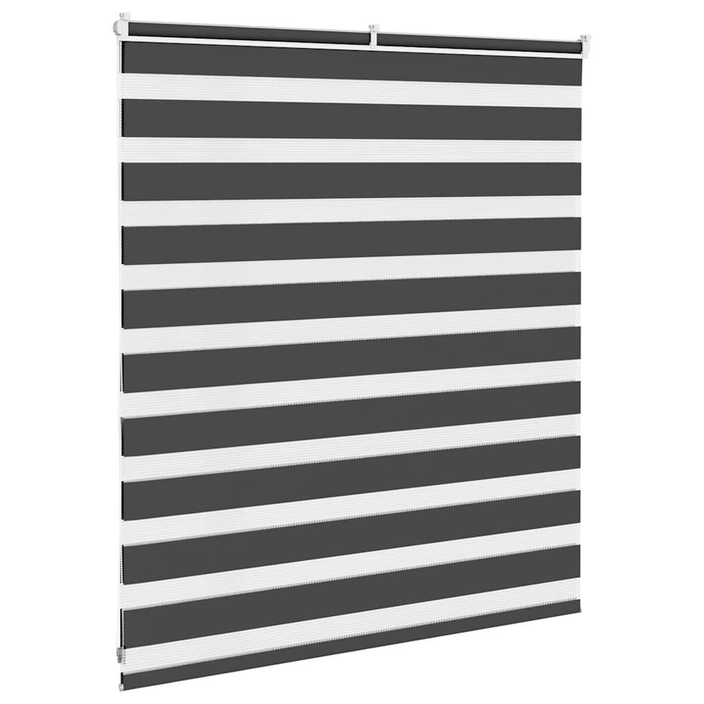 vidaXL Zebra rolgordijn 130x100 cm stofbreedte 125,9 cm zwart