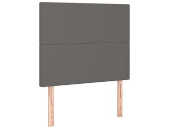 vidaXL Hoofdbord grijs 90x5x118/128 cm kunstleer