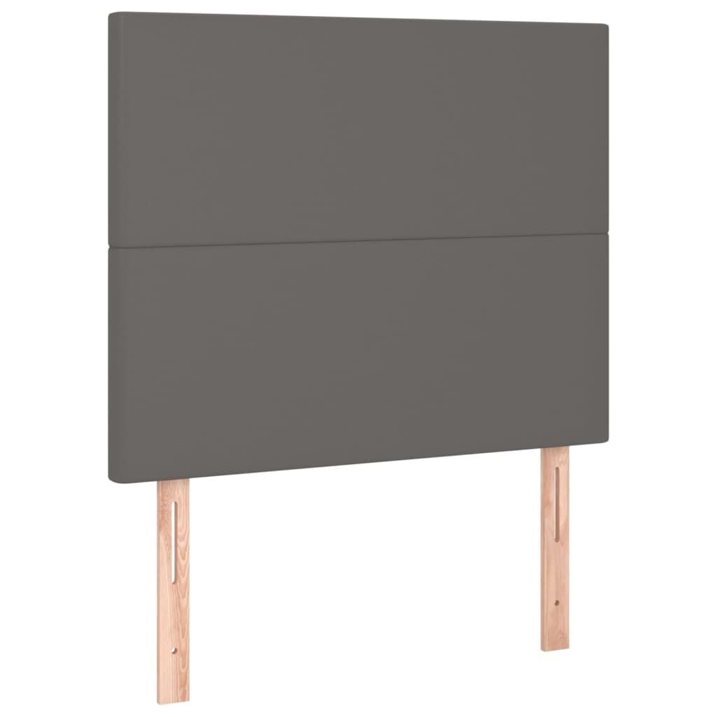 vidaXL Hoofdbord grijs 90x5x118/128 cm kunstleer